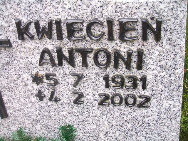 Marzena KWIECIEŃ 1964 Wodzisław Śląski - Grobonet - Wyszukiwarka osób pochowanych