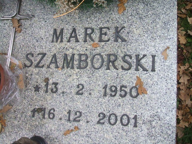 Marek Szamborski 1950 Wodzisław Śląski - Grobonet - Wyszukiwarka osób pochowanych