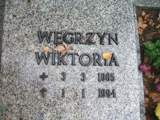 Wiktoria Węgrzyn 1905 Wodzisław Śląski - Grobonet - Wyszukiwarka osób pochowanych