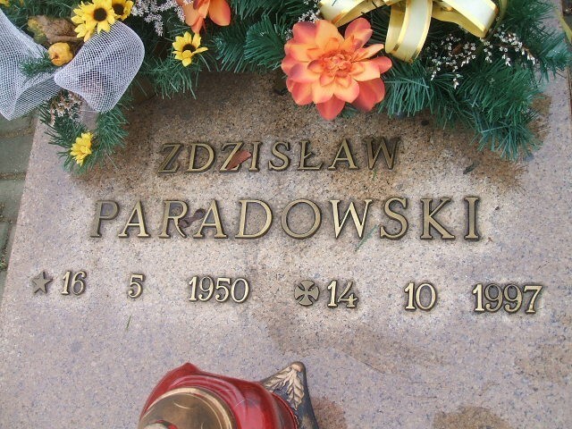 Zdzisław Paradowski 1950 Wodzisław Śląski - Grobonet - Wyszukiwarka osób pochowanych