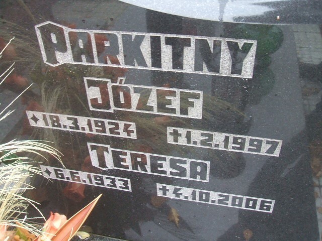 Józef Parkitny 1924 Wodzisław Śląski - Grobonet - Wyszukiwarka osób pochowanych