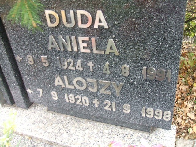 Alojzy Duda 1938 Wodzisław Śląski - Grobonet - Wyszukiwarka osób pochowanych