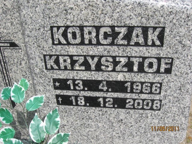 Krzysztof Korczak 1966 Wodzisław Śląski - Grobonet - Wyszukiwarka osób pochowanych